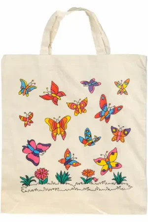 Alleen Vandaag Goki Katoenen Tas - Vlinder