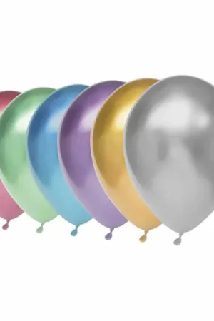 Direct Verzonden Ballonnen Metallic, 6st.