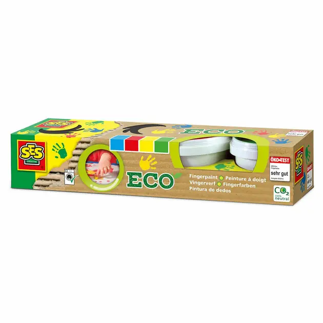 Aanbieding SES ECO Vingerverf, 4 Kleuren