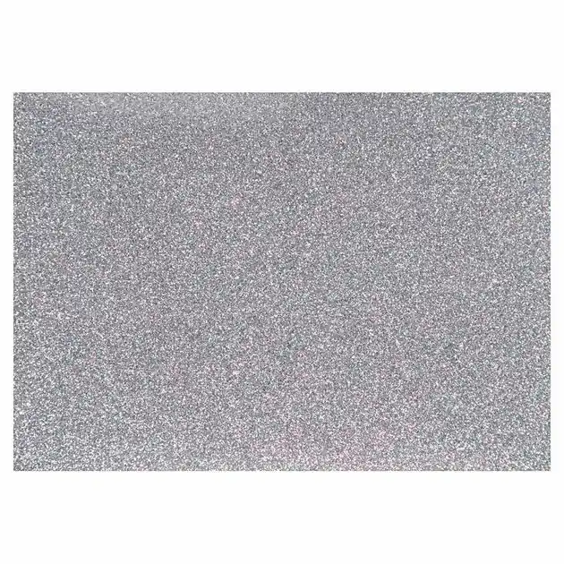 Opstrijkfolie Glitter Zilver, A5 Uitverkoop