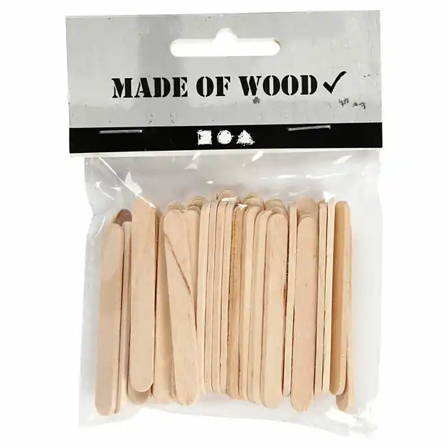 Houten Knutselstokjes Mini, 50st. Premium