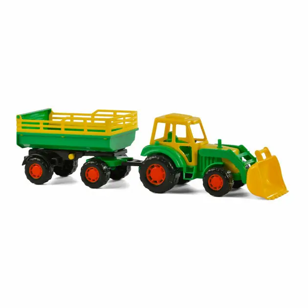 Seizoensaanbieding Cavallino Tractor met Voorlader en Aanhanger Groen