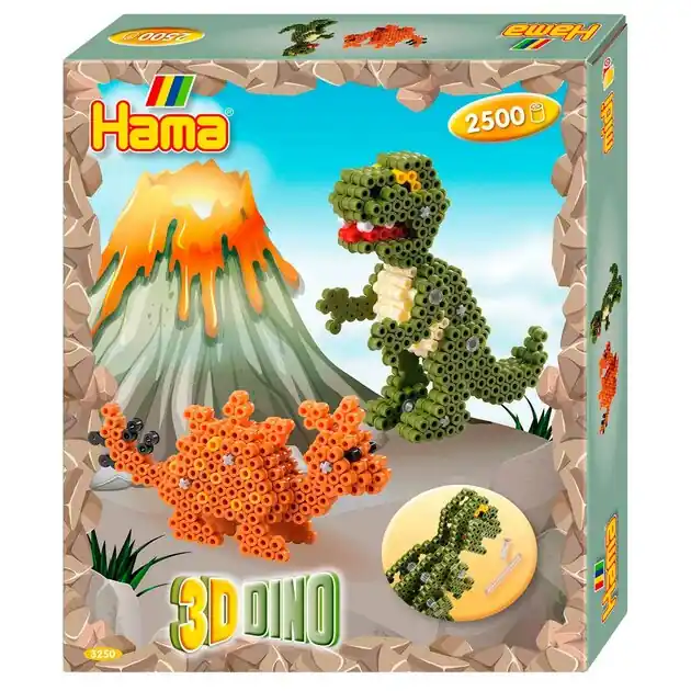 Aanbieding Hama Midi Strijkkralenset - 3D Dino, 2500st.