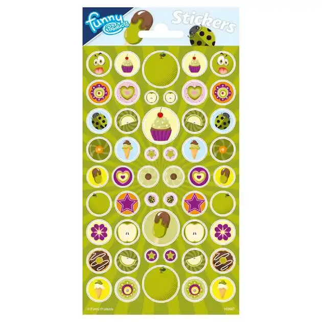 Stickervel met Appelgeur, 50st Flitsaanbieding