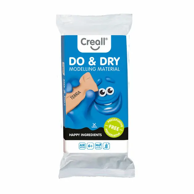 Creall Do&Dry Boetseerklei Conserveringsvrij Terra, 500gr. Direct Beschikbaar