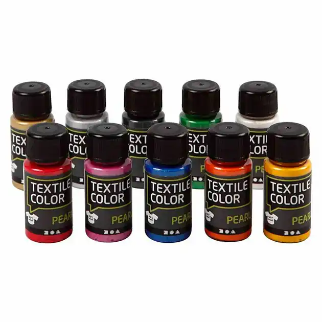 Textielverf Diverse Kleuren, 10x50ml. Korting