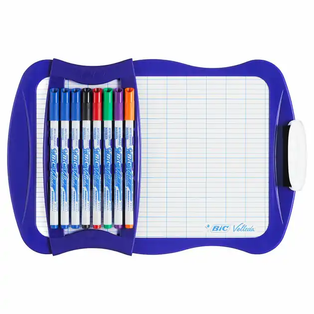Finale Uitverkoop BIC Velleda Whiteboard met 8 Markers