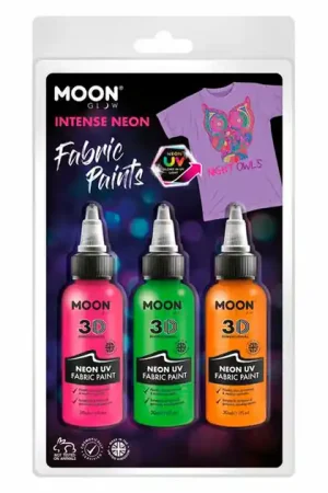 Textielverf Neon 3x30ml - Oranje, Groen, Roze Laatste Versie