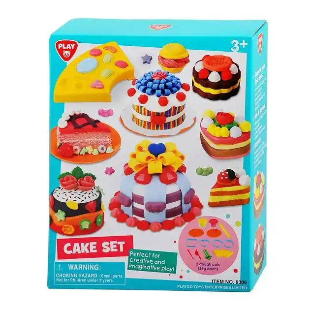 Betrouwbaar Playgo Kleiset Gebakjes - 2 Kleipotjes
