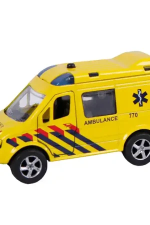 2-Play Die-cast Pull Back Ambulance NL Licht en Geluid Korting