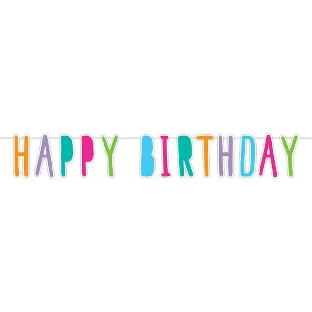 Gratis Retour Letterslinger Happy Birthday, 6mtr.