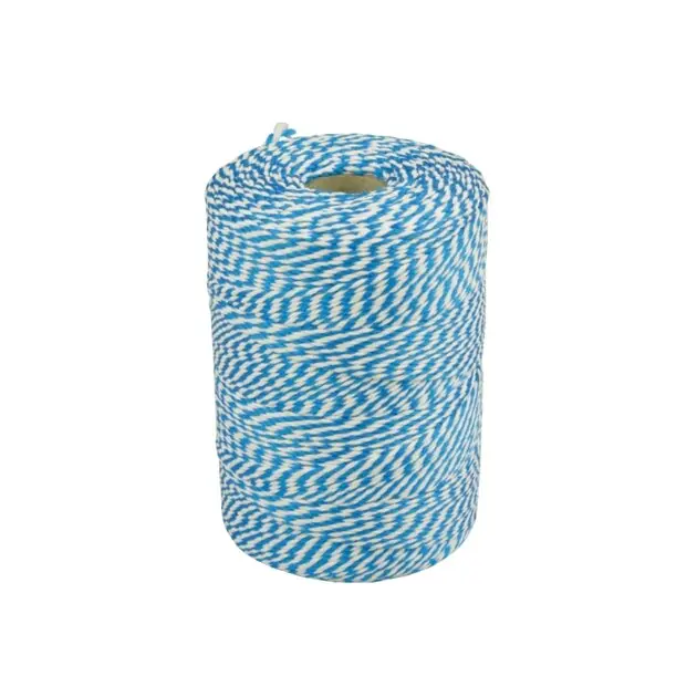 Touw katoen 45meter 50gr blauw/wit Must-Have