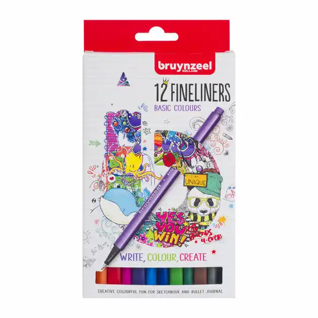 Meest Verkocht Bruynzeel Fineliners, 12st.