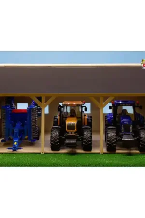 Koopje Kids Globe Landbouwloods Hout Voor 3 Tractoren, 1:16