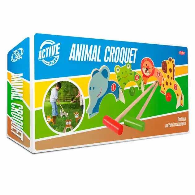 Superprijs Houten Dieren Croquet Set