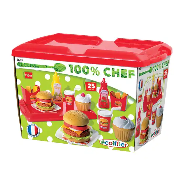 Betrouwbaar Ecoiffier 100% Chef Hamburgerset - 25dlg.
