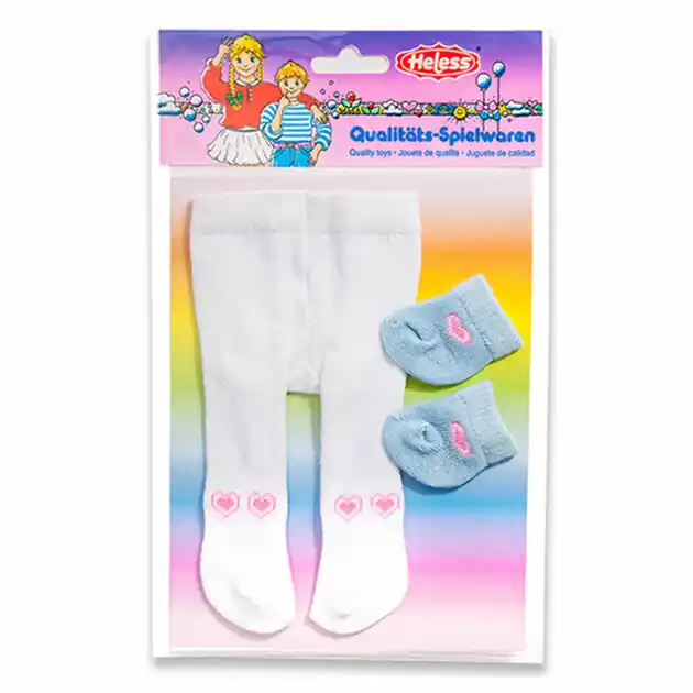 Poppenmaillot met Sokken - Wit, 28-35 cm Bestseller