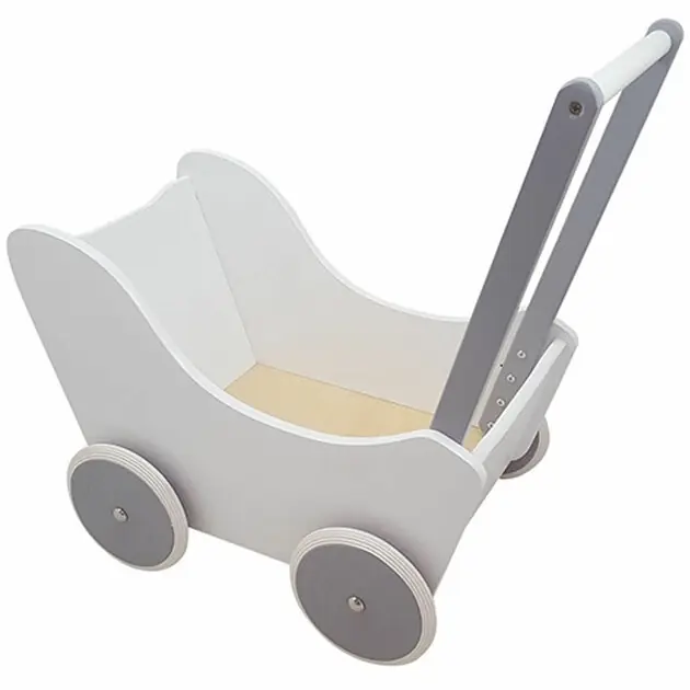 Poppenwagen Wit/Zilver Betrouwbaar
