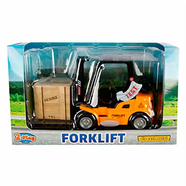 Gereduceerde Prijs 2-Play Die-cast Vorkheftruck met Licht en Geluid, 14cm