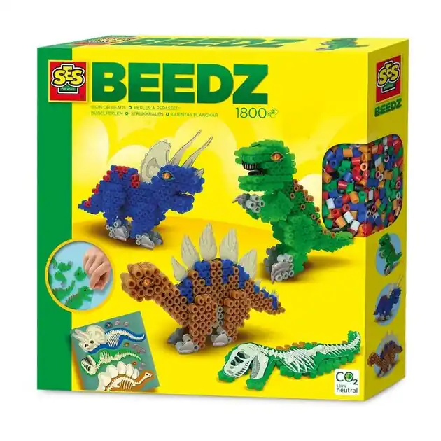 Gereduceerde Prijs SES Creative Beedz Strijkkralen - Dino's