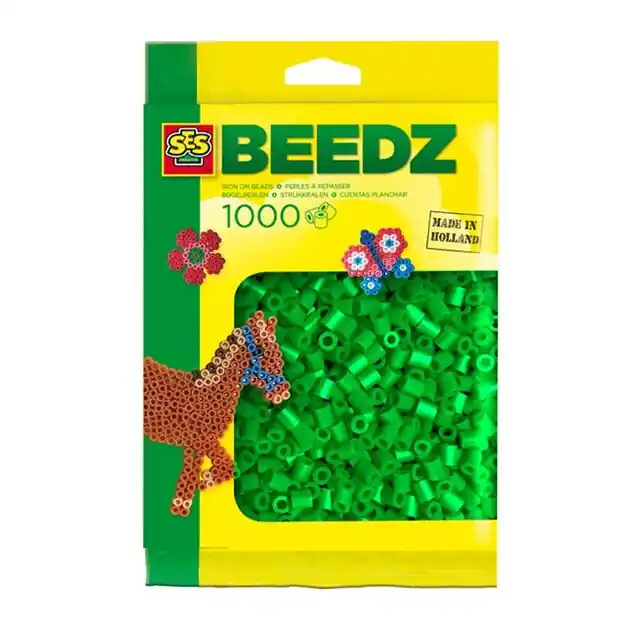 Aanbieding SES Strijkkralen - Groen, 1000st.
