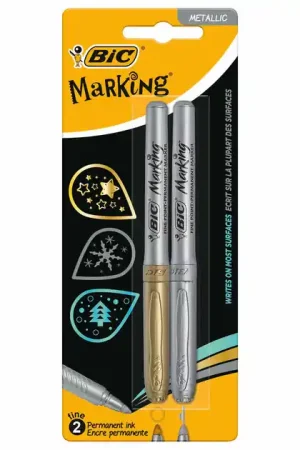 BIC Permanent Marker Goud en Zilver Veilige Betaling