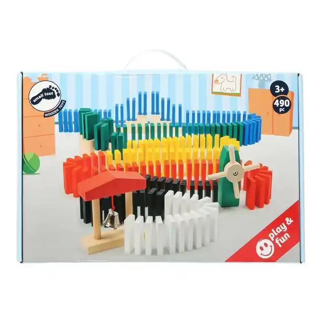 Small Foot - Houten Domino Rally, 490dlg. Beperkte Voorraad