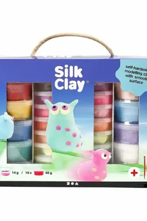 Laatste Versie Silk Clay Set met Gereedschap - 28 Kleipotjes