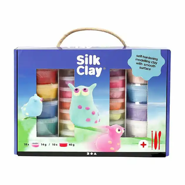 Laatste Versie Silk Clay Set met Gereedschap - 28 Kleipotjes