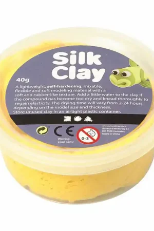 Silk Clay - Geel, 40gr. Hoge Kwaliteit