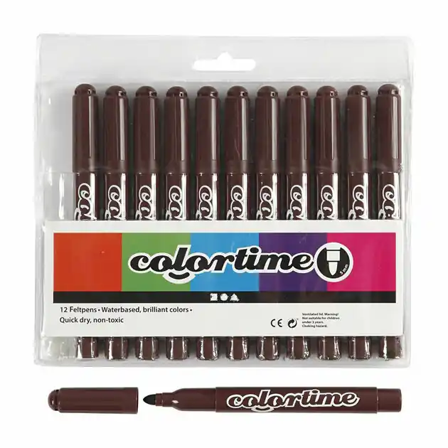Koop Online Donkerbruine Jumbo Stiften, 12st.