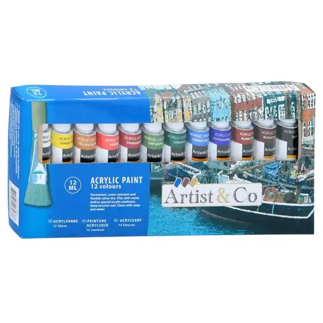 Acrylverf, 12st. Premium