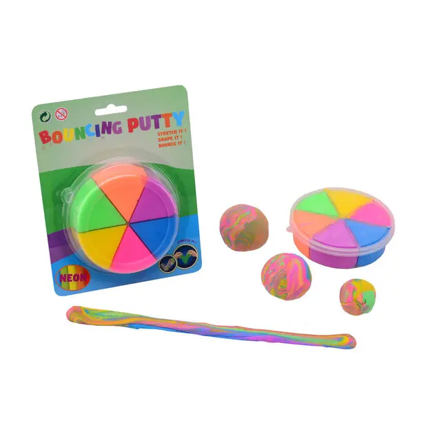 Populair Bouncing Putty 6 Neon-kleuren