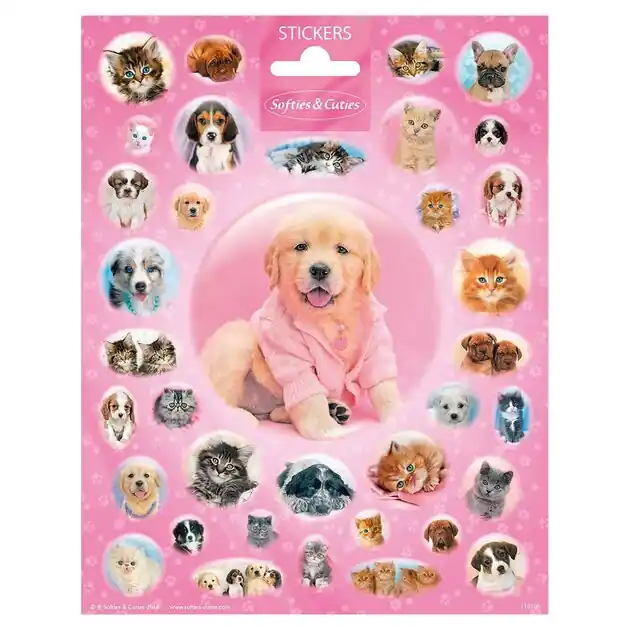Stickervel Cutie Puppies en Kittens Koop Vandaag