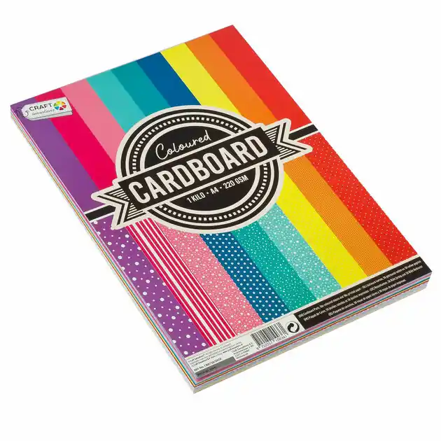 Gekleurd Karton A4 220gsm, 72st. Laatste Versie