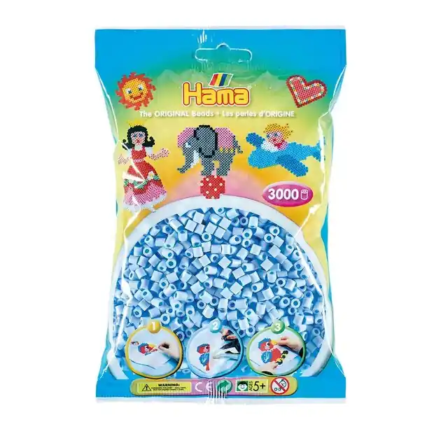 Op = Op Hama Midi Strijkkralen - Pastel IJsblauw (97), 3000st.