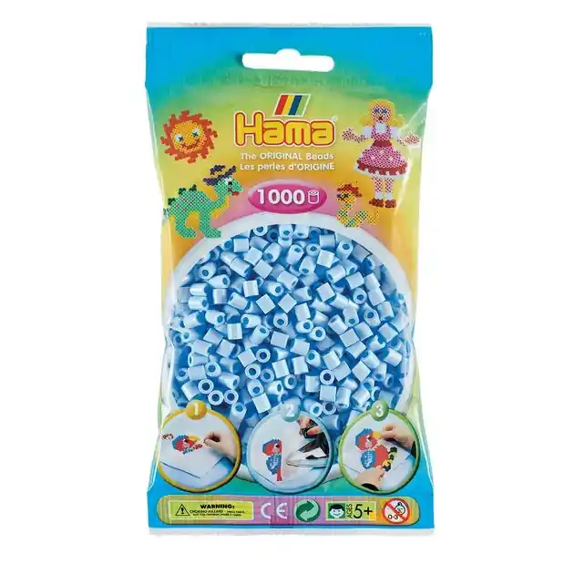 Hama Midi Strijkkralen - Pastel IJsblauw (97), 1000st. Betrouwbaar