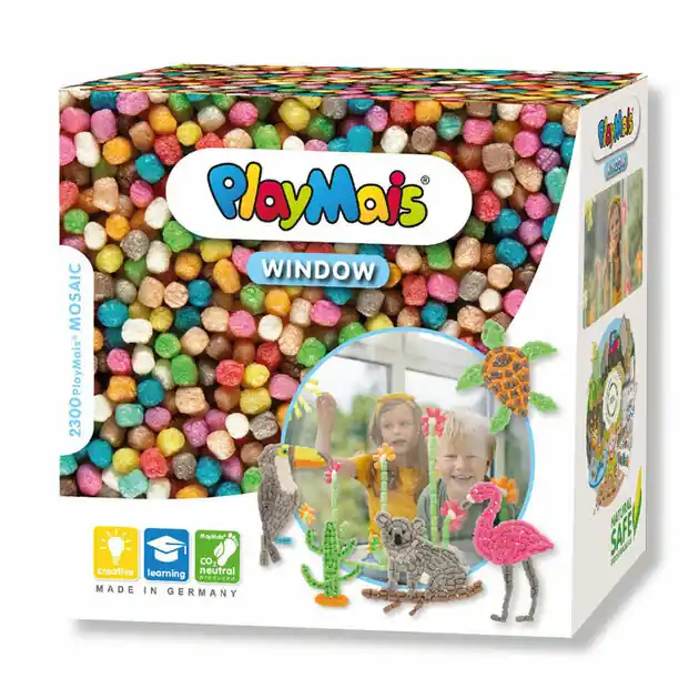 PlayMais Window Mosaic - Dieren, 2300dlg. Uitverkoop