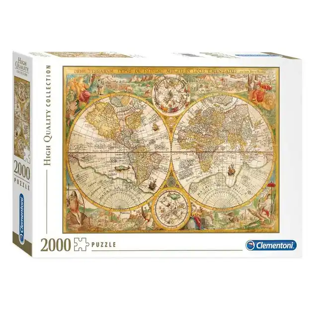 Clementoni Puzzel Antieke Wereldkaart, 2000st. Betaalbaar