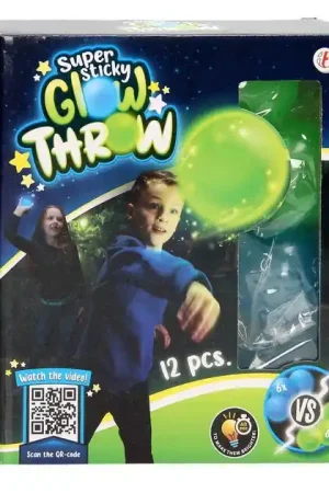 Sticky Stretch Ballen Glow in the Dark, 12st Weekendaanbieding