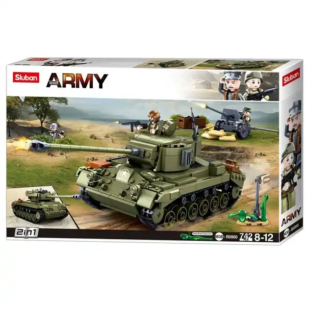 Sluban Army - Medium Tank Groen - 742dlg. Exclusieve Aanbieding