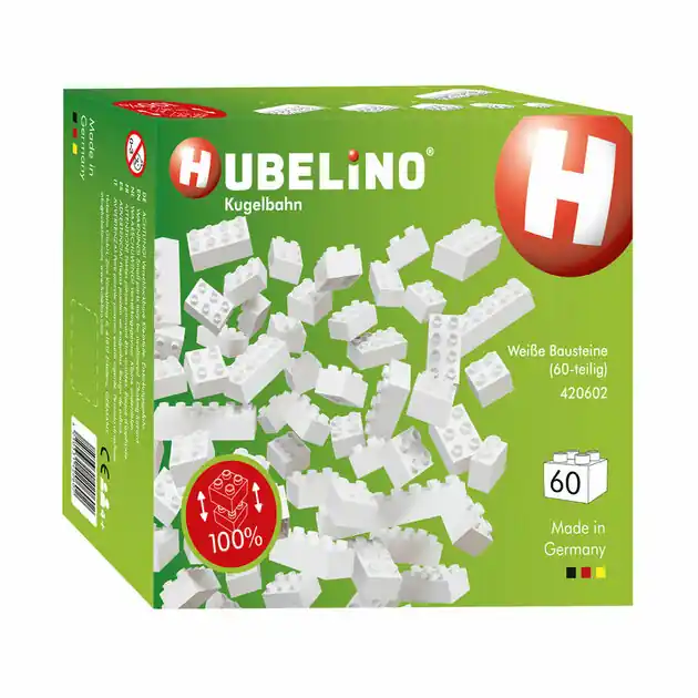 Hubelino Bouwstenen Wit - 60dlg. Gecertificeerd