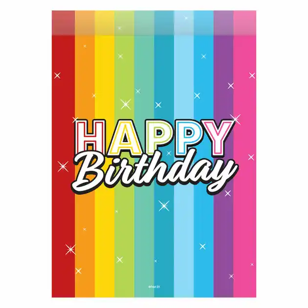 Direct Verzonden Uitdeelzakjes Happy Birthday, 8st.