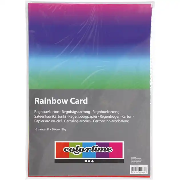Regenboogpapier A4 180gr, 10 Vellen Betaalbaar