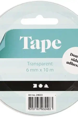 Alleen Vandaag Dubbelzijdig Klevend Tape 6mm, 10m