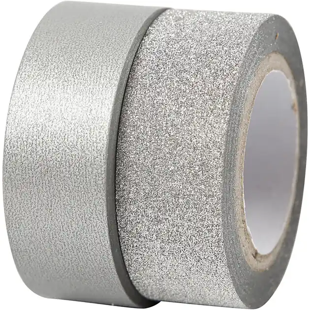 Masking Tape Zilver 2m, 2st. Premium