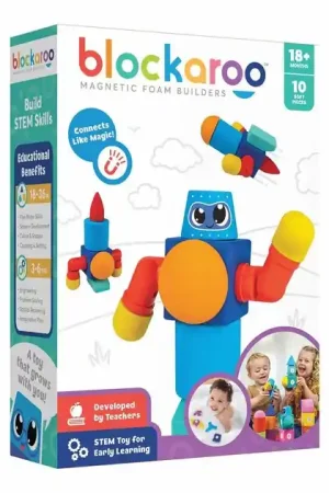 Premium Blockaroo Magnetische Foam Blokken Robot Box, 10dlg.