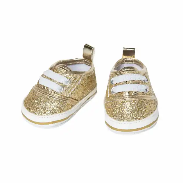 Poppensneakers Glitter Goud, 38-45 cm Bestel Nu