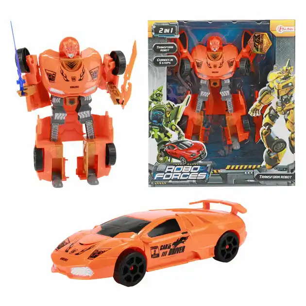 Betrouwbaar Roboforces Transformeer Auto Robot Oranje