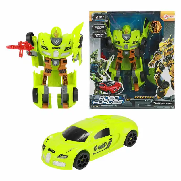 Weekendaanbieding Roboforces Transformeer Auto Robot Groen
